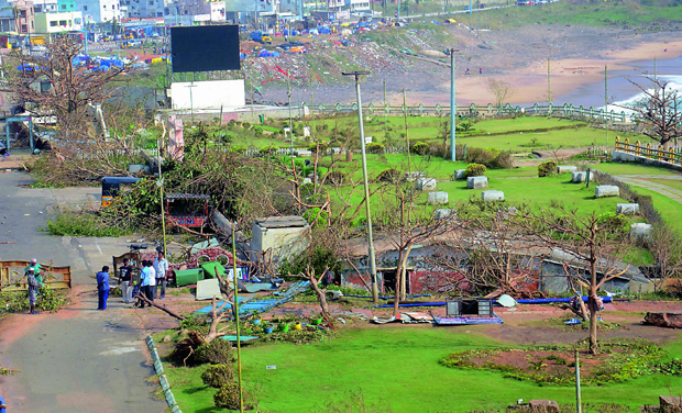 File photograph of the Tenneti Park after cyclone Hudhud ravaged Visakhapatnam (Photo: DC/File) File photograph of the Tenneti Park after cyclone Hudhud ravaged Visakhapatnam (Photo: DC/File)